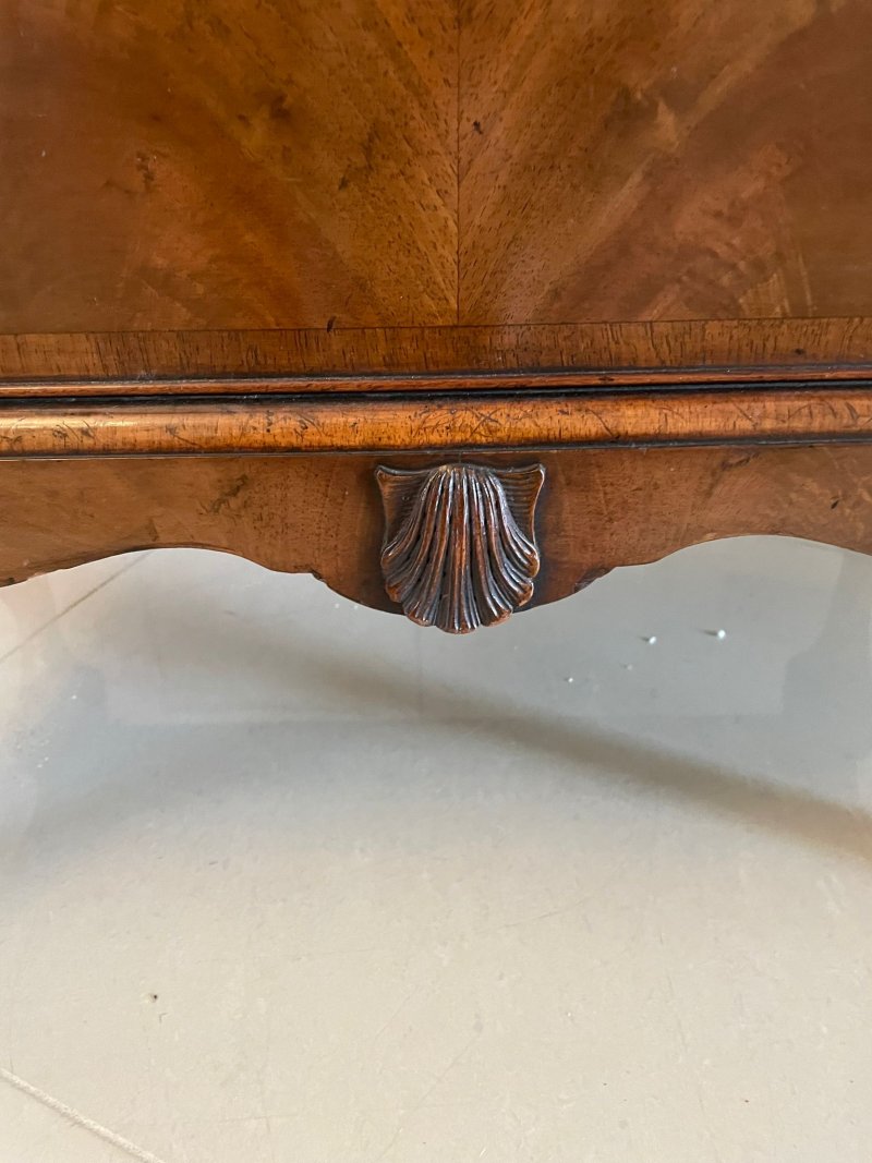 Antique Quality Burr Walnut Chest on Stand - Image 11